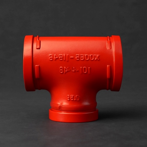 Переходной тройник под муфту грувлок ДУ 150x100 (ДН 159х114) 6x4
